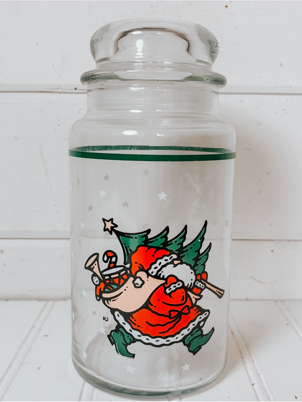 Vintage Christmas Santa Jar |  Vintage Christmas